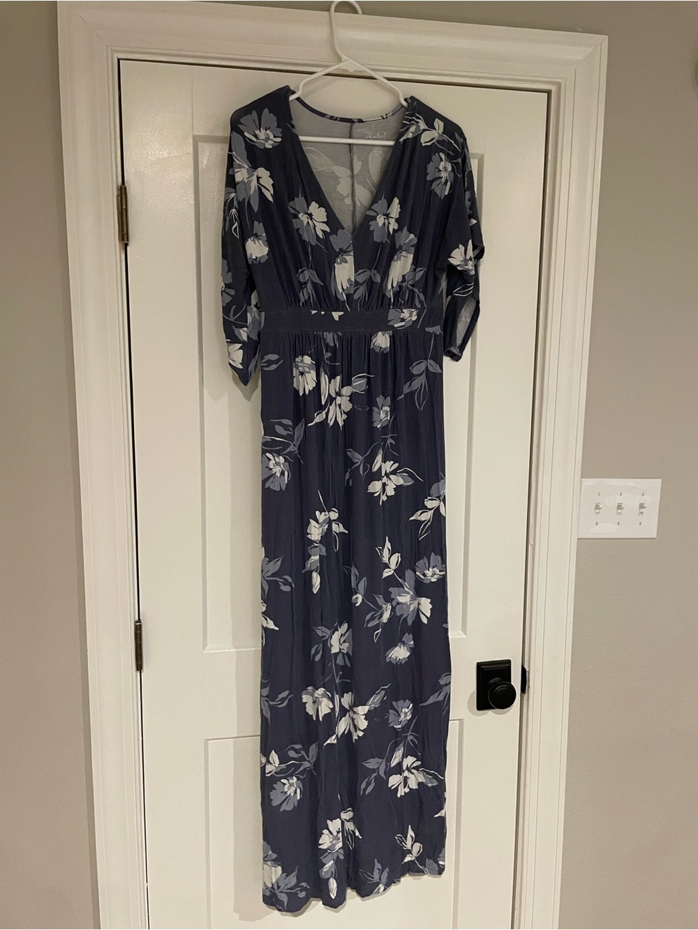 Isabel Maternity by Ingrid & Isabel Navy Blue Floral Maxi Dress